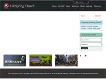 Tablet Screenshot of lifespringchurch.net